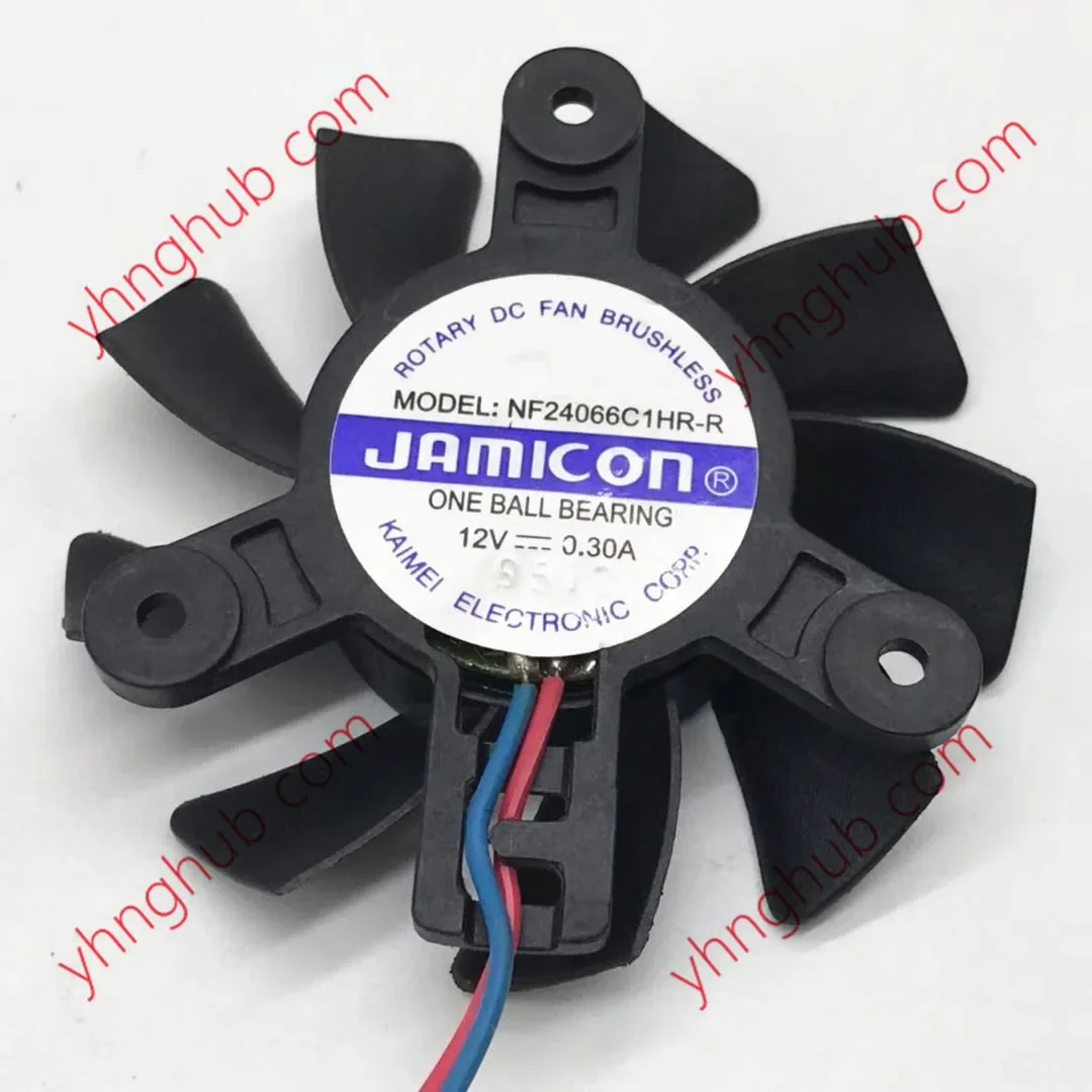 Jamicon NF24066C1HR-R DC 12V 0.30A Dia. 65mm C.T.C 34mm Server Frameless Fan