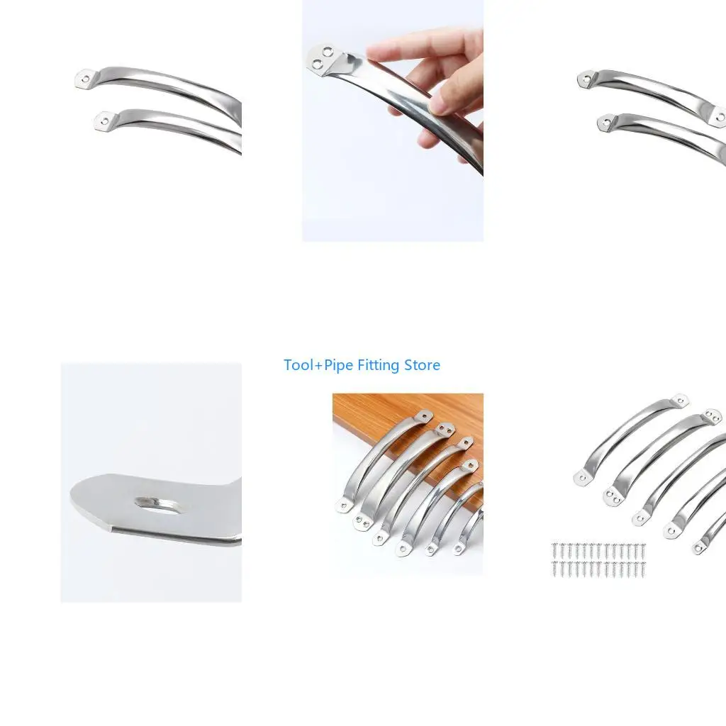 F92B Stainless Steel Drawer Handle Multipurpose Hardware For Furniture Door Cutting Boards Child Safe Rounded Corners Mounting