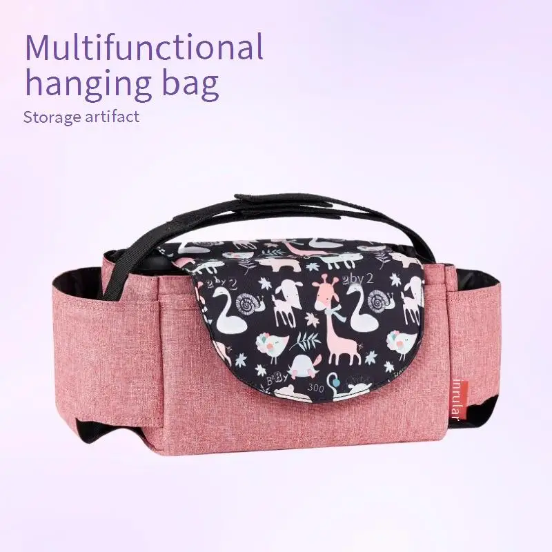 

Portable Multifunctional Stroller Organizer Bag, Baby Bottle Cup Holder, Diaper Storage Bag for Stroller