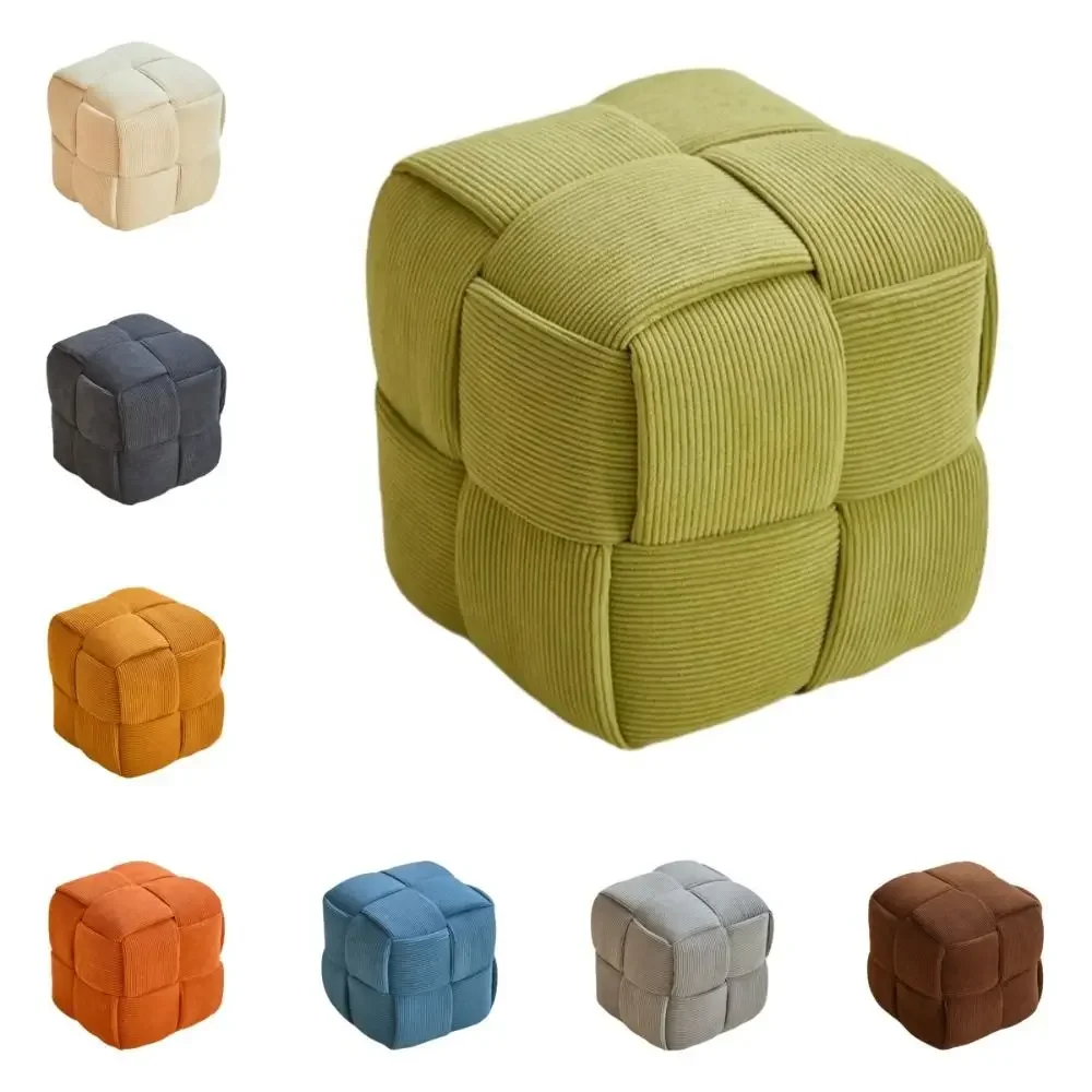 Comfortable Modern Solid Wood Stool Home Decor Footrest Minimalist Ottoman Bench Seat Stool Anti-slip