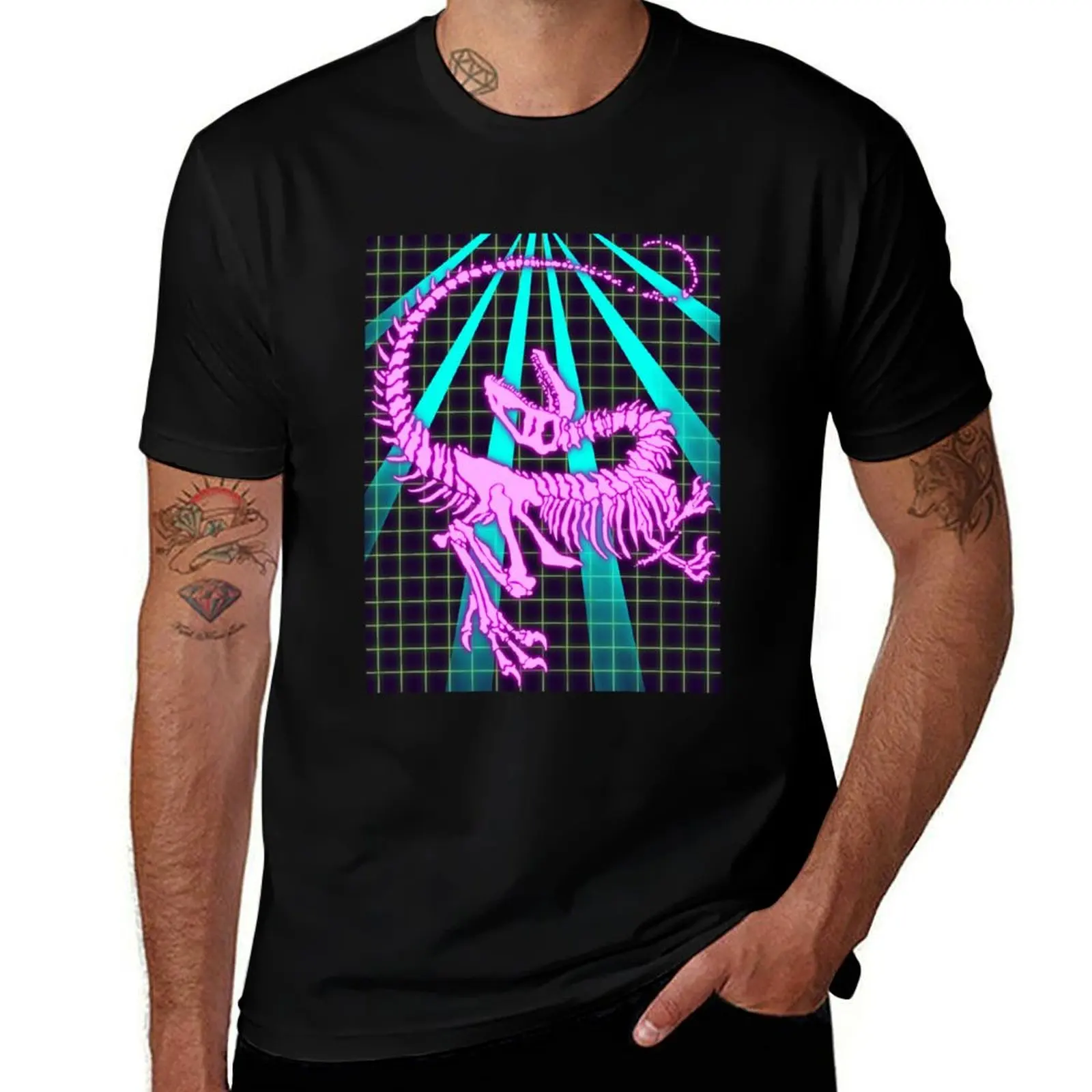 Dinosaur Dance Party T-Shirt Gym Exercise Short Sleeve T-Shirt