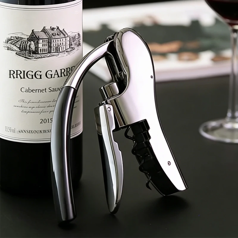 

Черный высококачественный набор для открывания вина: ручной штопор для дома и коммерческого использования, люксовый штопор-открывалка