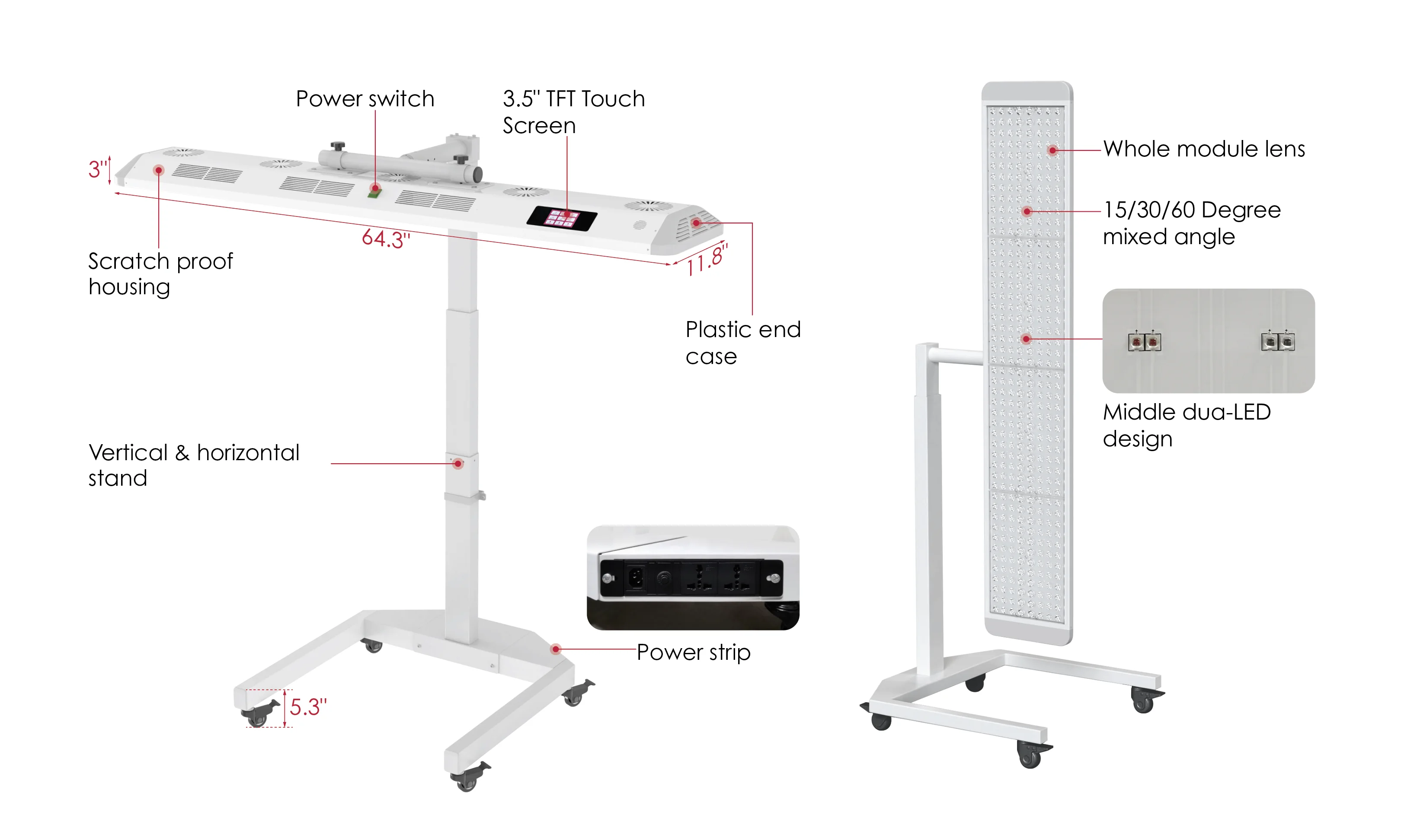 BIOMOL Lamps for Therapies  Red Light Therapy Panel with Blanket and Electric Stand for Full Body