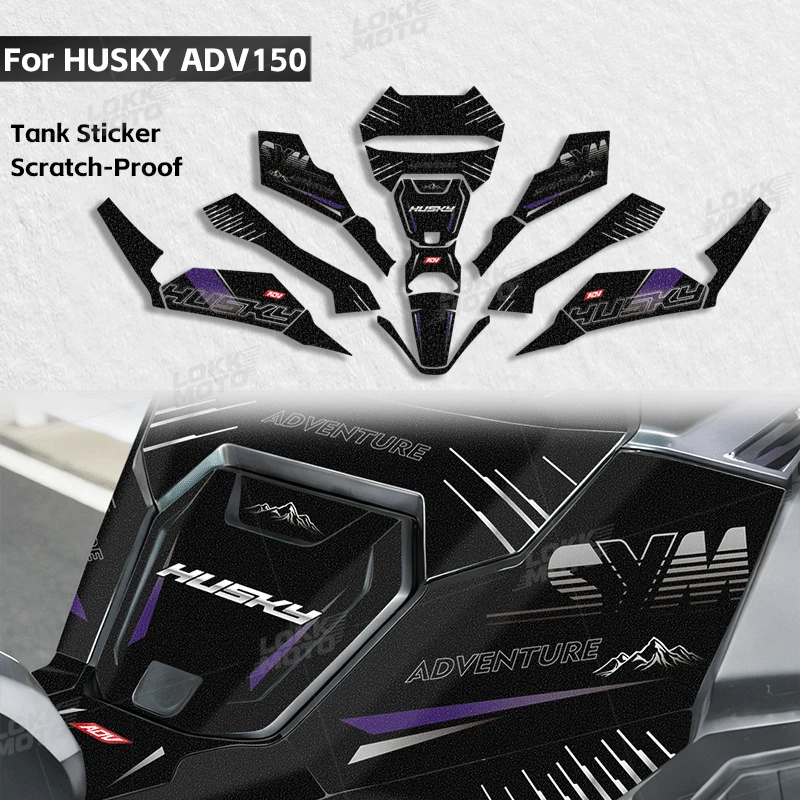 Motorcycle Tank Pad Stickers Thick Frosted Traction Scooter Protector Decal Waterproof Accessories For Husky 150 Husky ADV 150