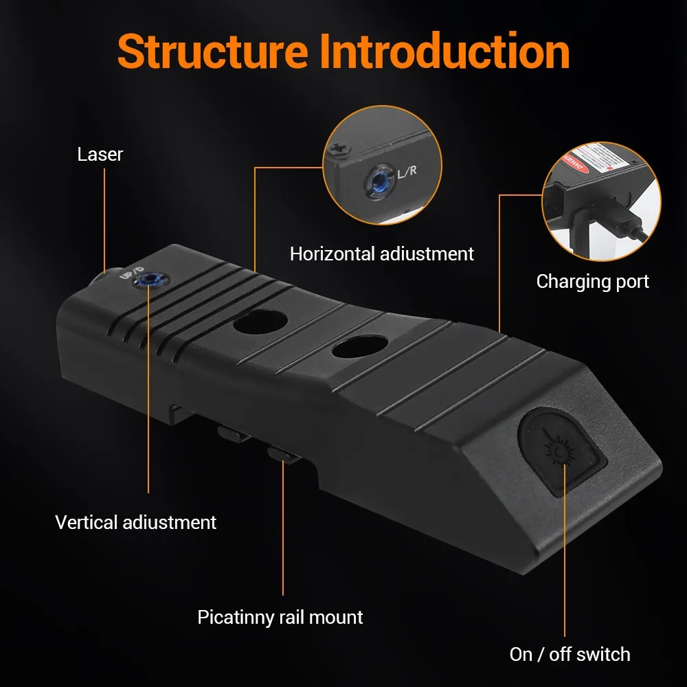 Mirino Laser verde tattico compatibile con M-Lok Rail e Picatinny Rial Rifle mirino Laser mirino Laser accessorio da caccia