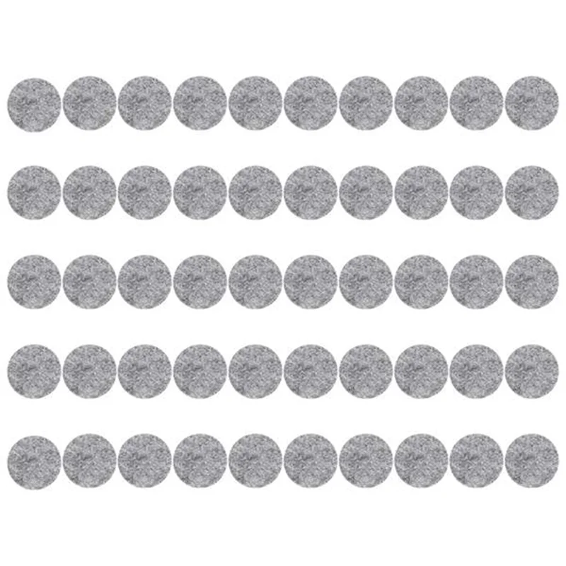 100Pcs Round Shaped Table Chair Furniture Leg Felt Mat Pad Gray Wood Floor Protector Pads