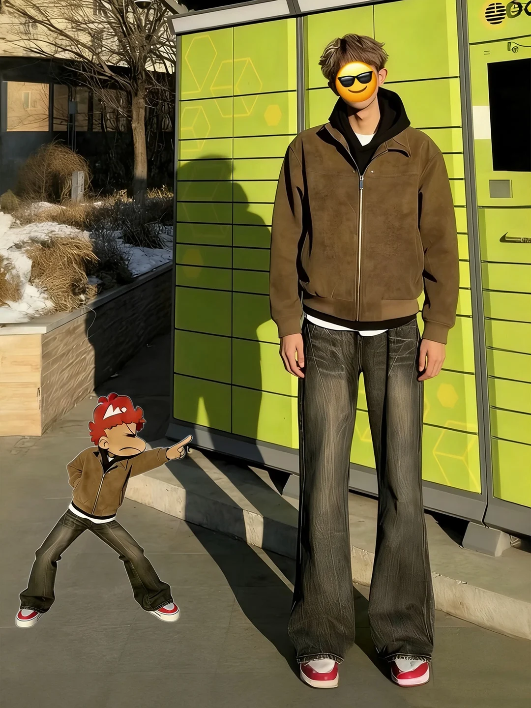 

Spring Men's Flared Jeans mid Waist Zipper Closure Slim Fit Straight Leg Pants Lightning Pattern Youthful Sle Casual Jeans