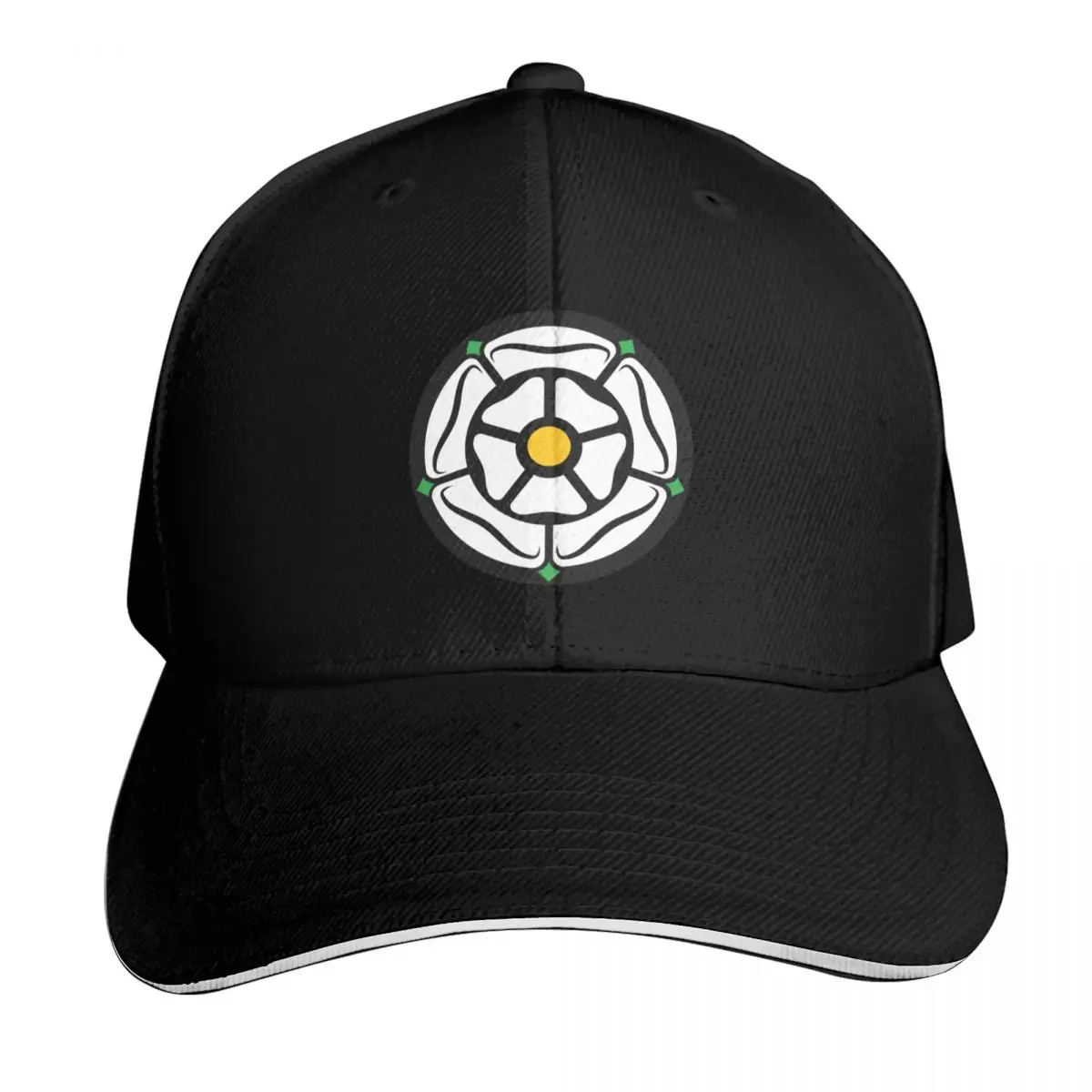 Yorkshire Rose Baseball Cap Six Panel Structured Crown Sun Protection UPF 50+ Breathable Mesh Back
