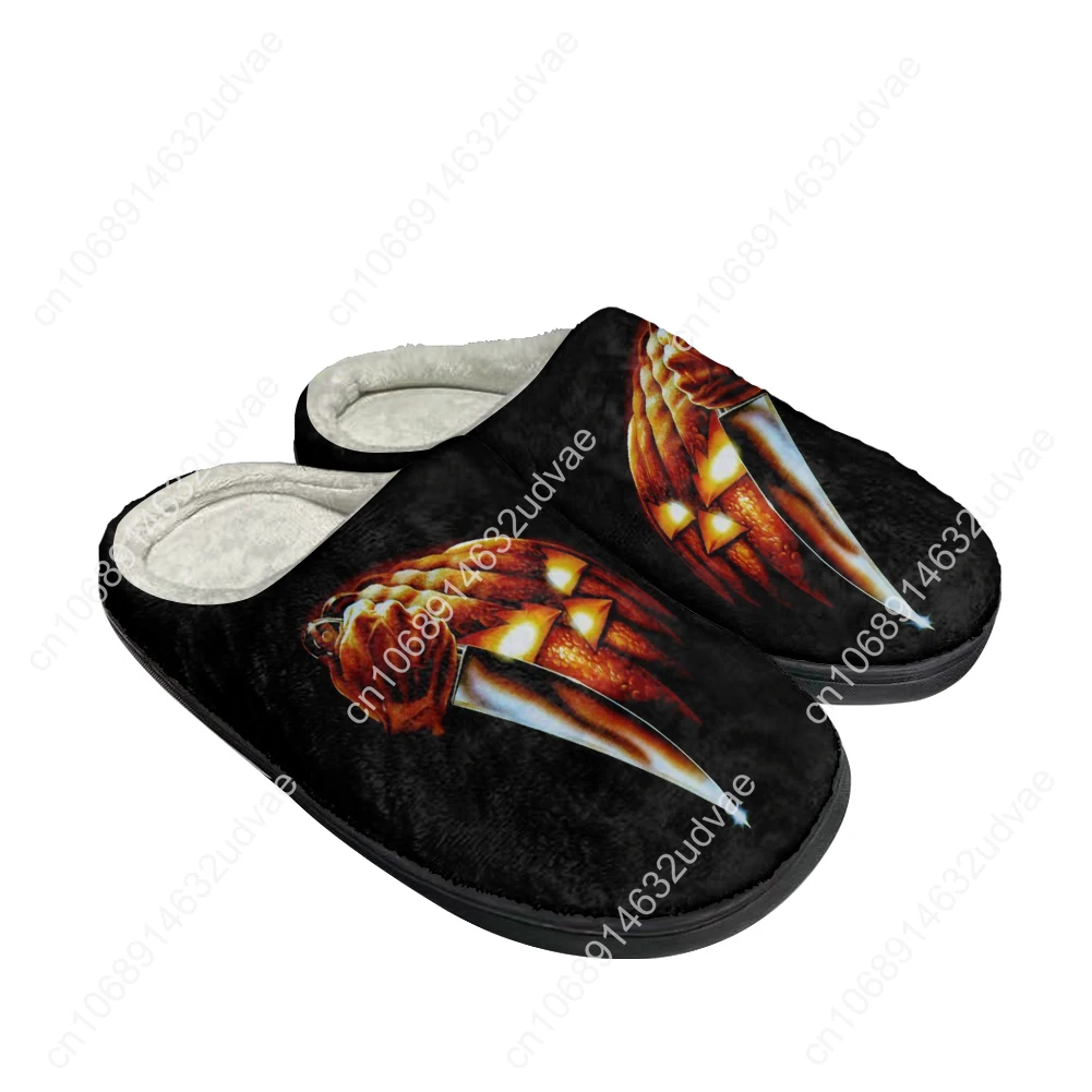 Terror Michael Myers Cotton Custom Slippers Mens Womens Sandals Plush Casual Keep Warm Shoes Thermal Soft Plush Non-Slip Slipper
