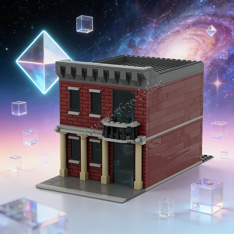 623 Pezzi Set di Costruzioni Modulare Personalizzabile MOC, Negozio di Gelati e Fabbrica, Design Creativo DIY, Giocattolo da Assemblare per Ragazzi