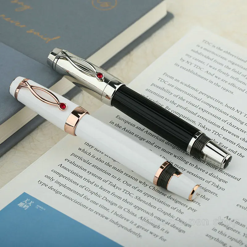 MAJOHN X1 Rotary Retractable Fountain Pen Resin Body Iridium Nib EF 0.4mm / Cursive Nib Ink Cartridge Fountain Pen For Writing