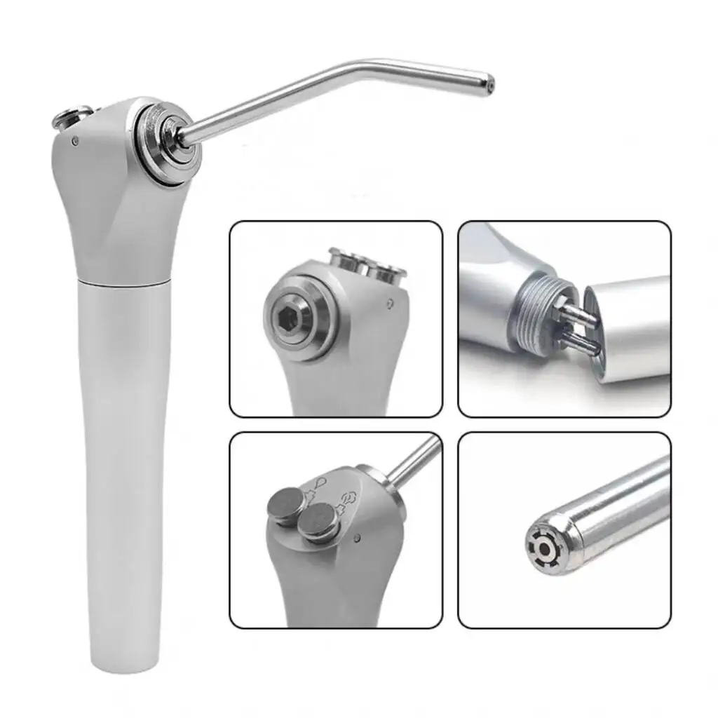 Picture 4: colors Dental Air Water 3 Way Syringe Gun Handpiece With 2 Nozzles Tip Tubes For Dental Chair Unit Cleaning Tool
