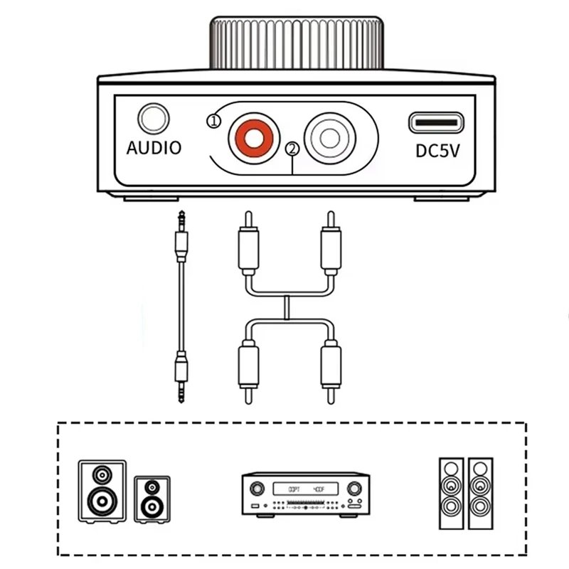 MR230PRO Hi-Res HD Bluetooth Audio Receiver Op Amp 3D Wireless Speaker Adapter 3.5Mm Output