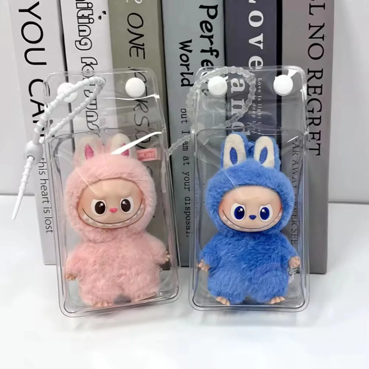 ﻿   【Без куклы】 Прозрачная сумка-дисплей для labubu 4.0 Love Series, модная пылезащитная сумка-дисплей, подвесная сумка, аксессуары для кукол