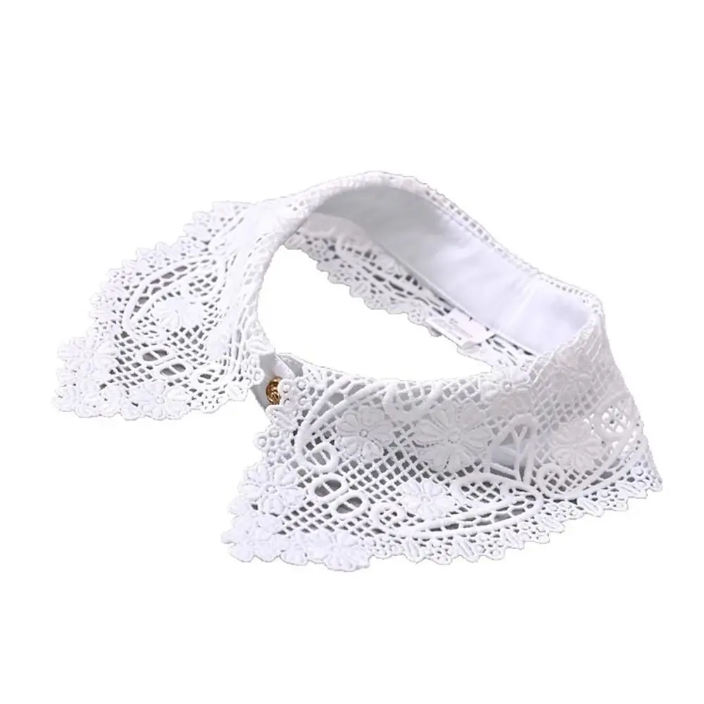 New Lace Floral Fake Collar Detachable Black White Decoration Collar False Collar