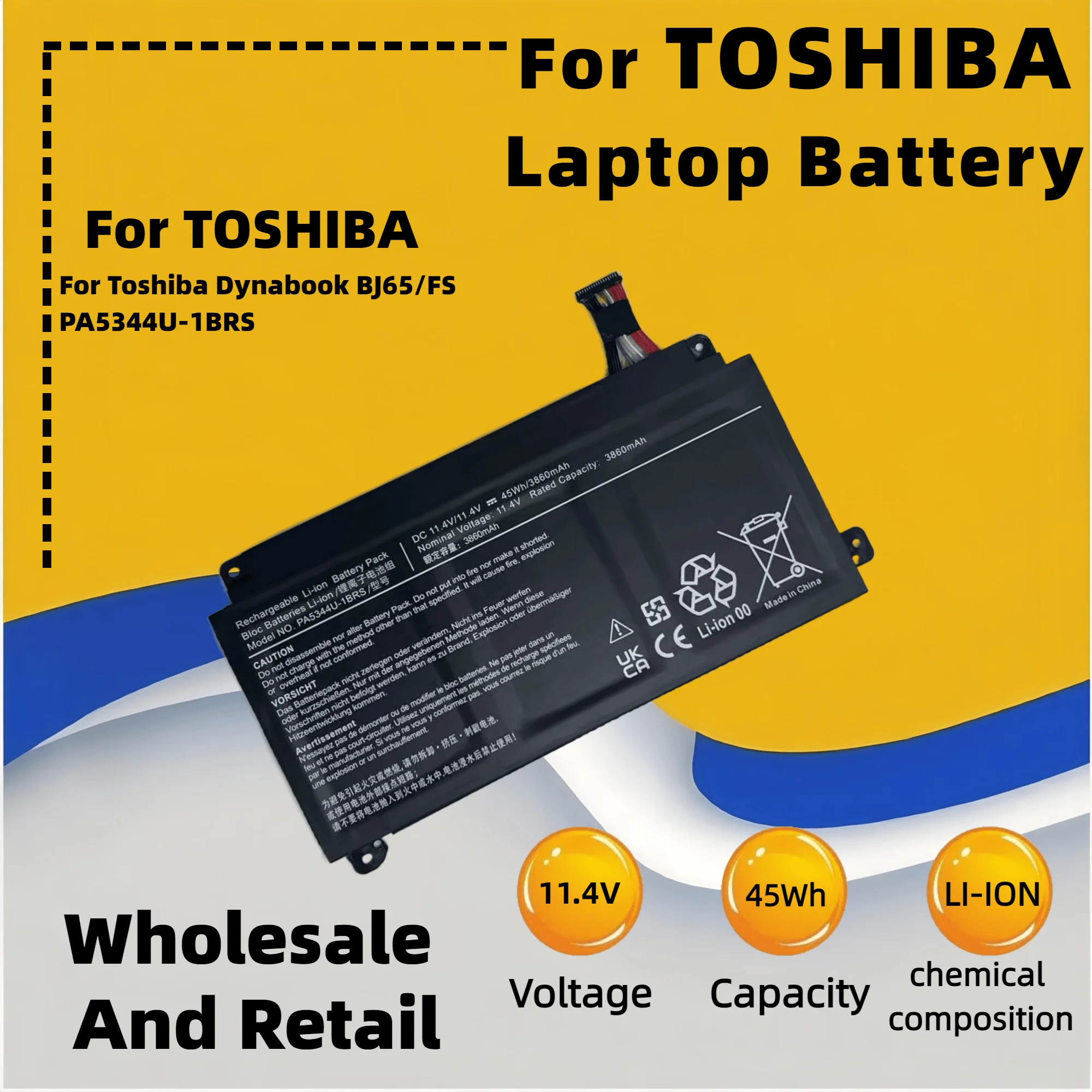 FRLESUI For Toshiba Dynabook X7 T7 T5 T4 BJ65/FS Laptop Battery  PA5344U-1BRS PA5344U BATTERY PA5344