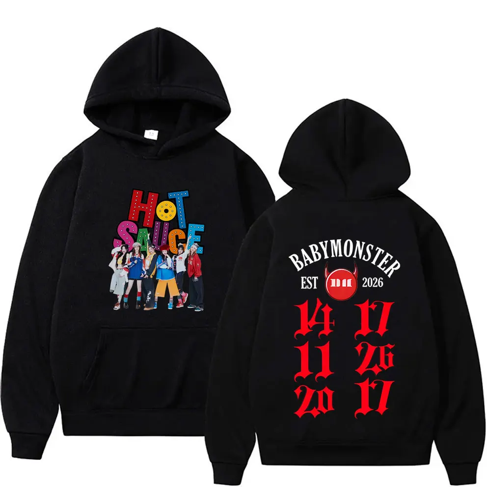 

Babymonster Ahyeon Asa Rami Rora Ruka Pharita Chiquita 2026 Merch Hoodie Men Women Fashion Casual Oversized Hoodies Streetwear