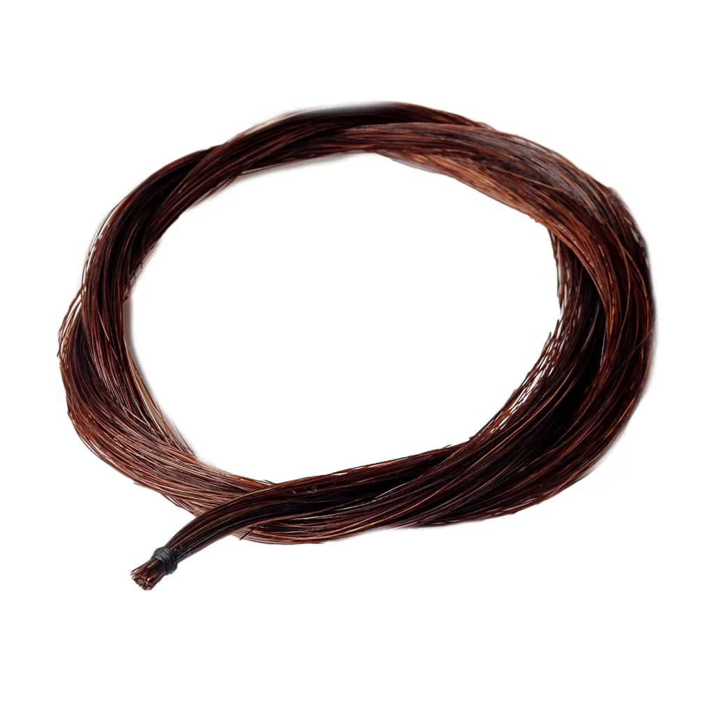 1 Hank Genuine Brown Horse Hair Tail Hair Unbleached Natural Horsehair 80cm For Violin Viola Brazilwood Carbon Fiber Bow