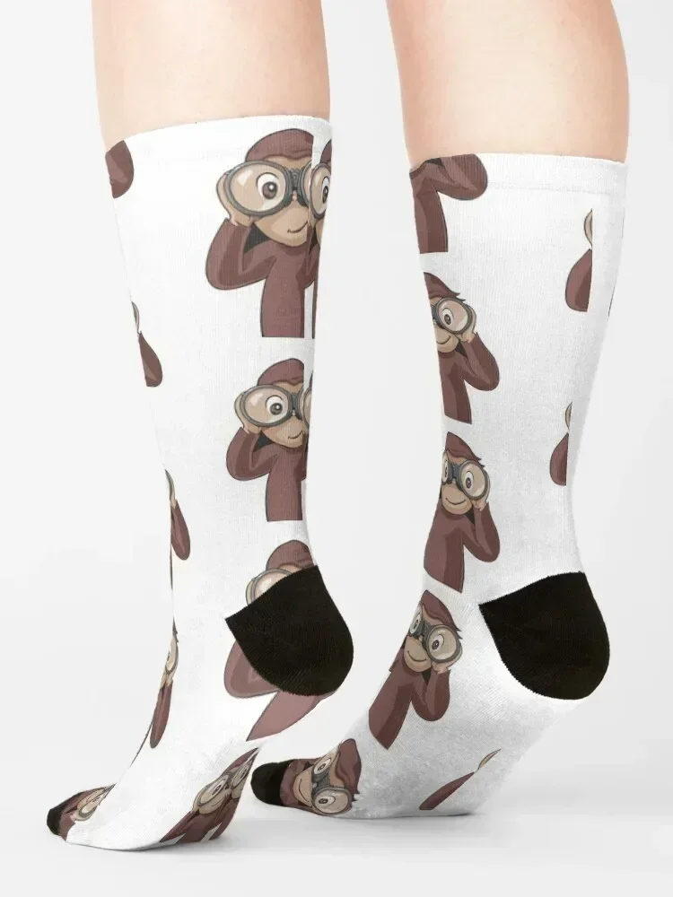 호기심 많은 조지 양말 선물 여름용 발열 양말 여성용 남성용