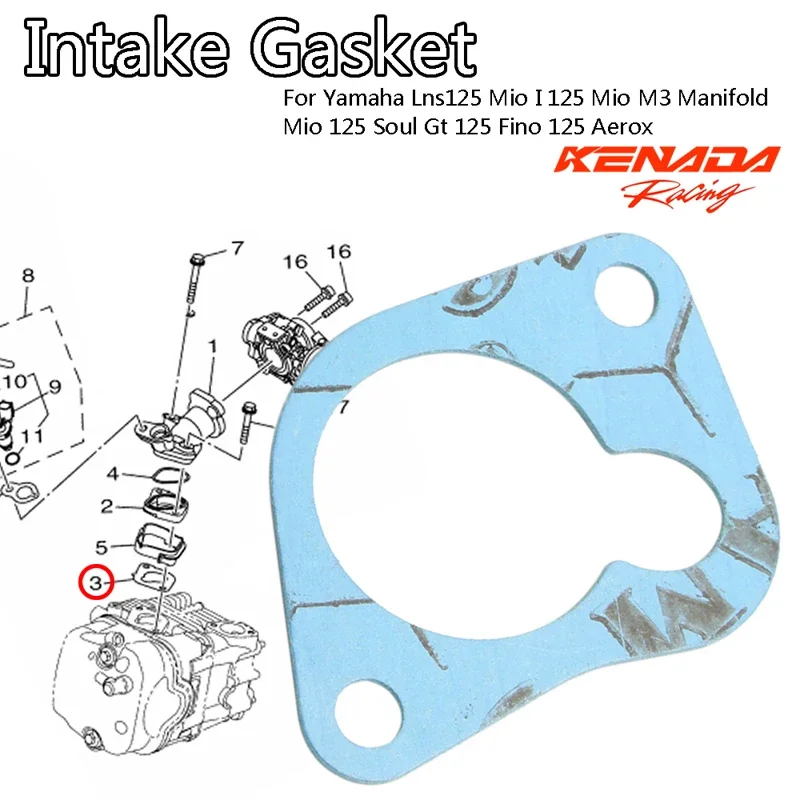 Throttle Body Intake Manifold Gasket Air Intake Seal Ring For 125cc EFI Scooter Mio i125 Mio M3 Soul GT Fino 125 Aerox Avantiz