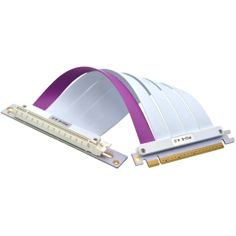 高速フレキシブル-pcie-40-x16-ライザーケーブル-20cm-30awg-pe-シールド付きビデオグラフィックカード延長コード-90-°