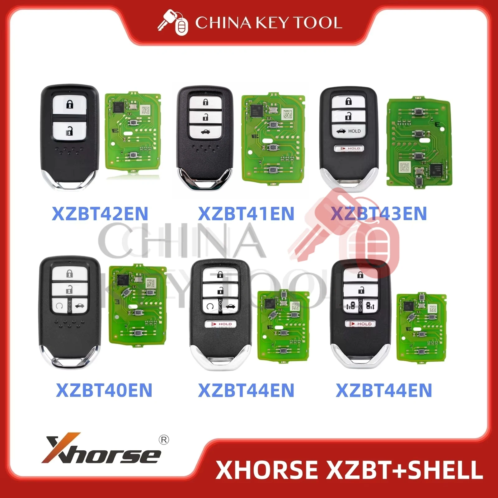 Xhorse Special PCB Board For Smart Key With Shell XZBT42EN XZBT41EN XZBT43EN XZBT40EN XZBT44EN With Logo Global Version
