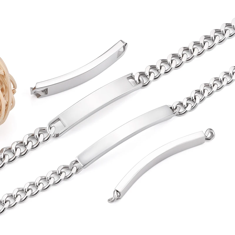 

10 шт., пустой соединитель, цветной браслет из нержавеющей стали, браслет «сделай сам», ожерелья, аксессуары для изготовления ювелирных изделий, бирка, фурнитура