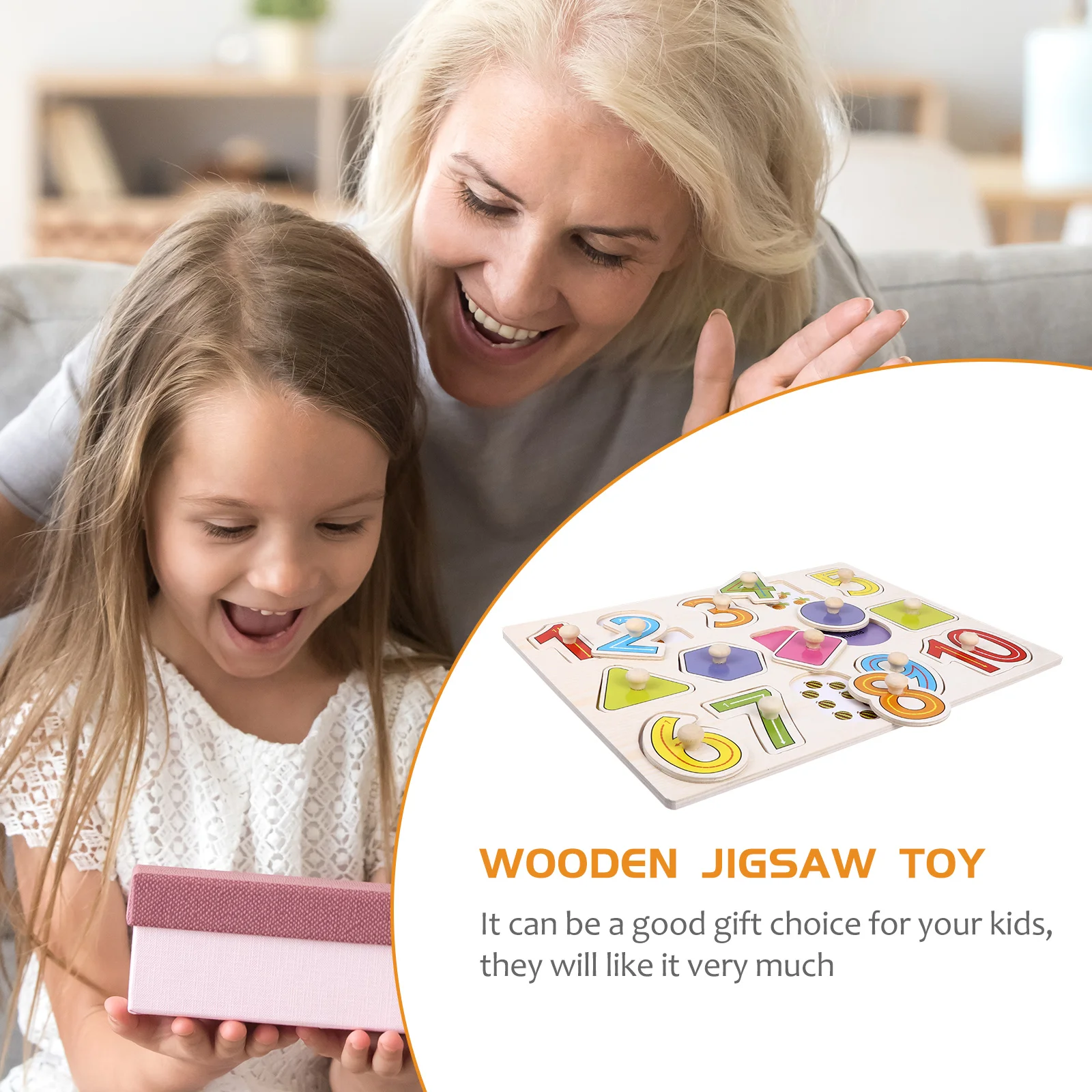 

1 set 1 Set Wooden Jigsaw Educational Plaything Early Learning Puzzles Bright Lightweight Child Puzzle Wood