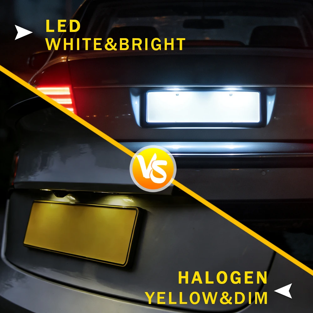 2pc 12V Car's LED License Plate Lights for VW Passat B6 CC Eos Golf 4 5 6 7 Mk7 Polo Superb Seat Leon Altea Exterior Accessories - Image 4
