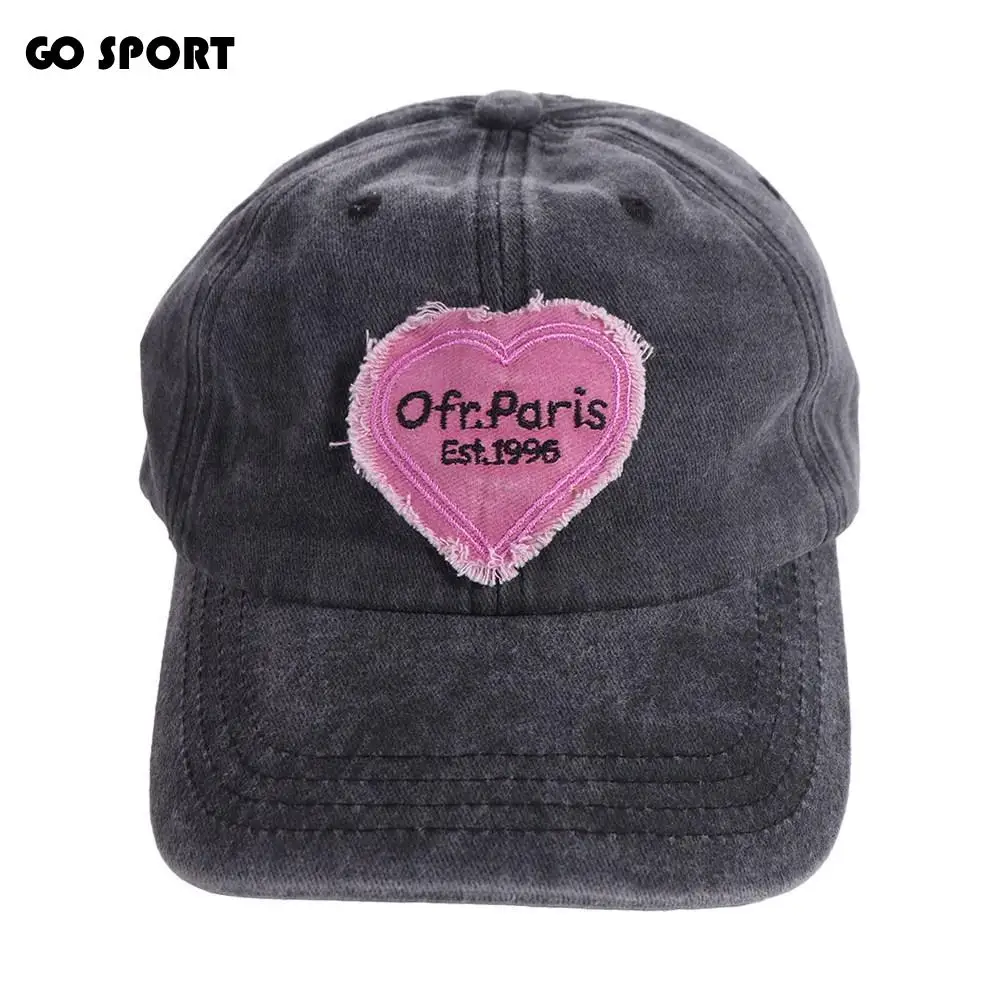 

Ретро модная модная женская розовая кепка с сердечком для путешествий на открытом воздухе для мужчин Snapback Hat Heart Бейсбольная кепка Солнцезащитная кепка с козырьками