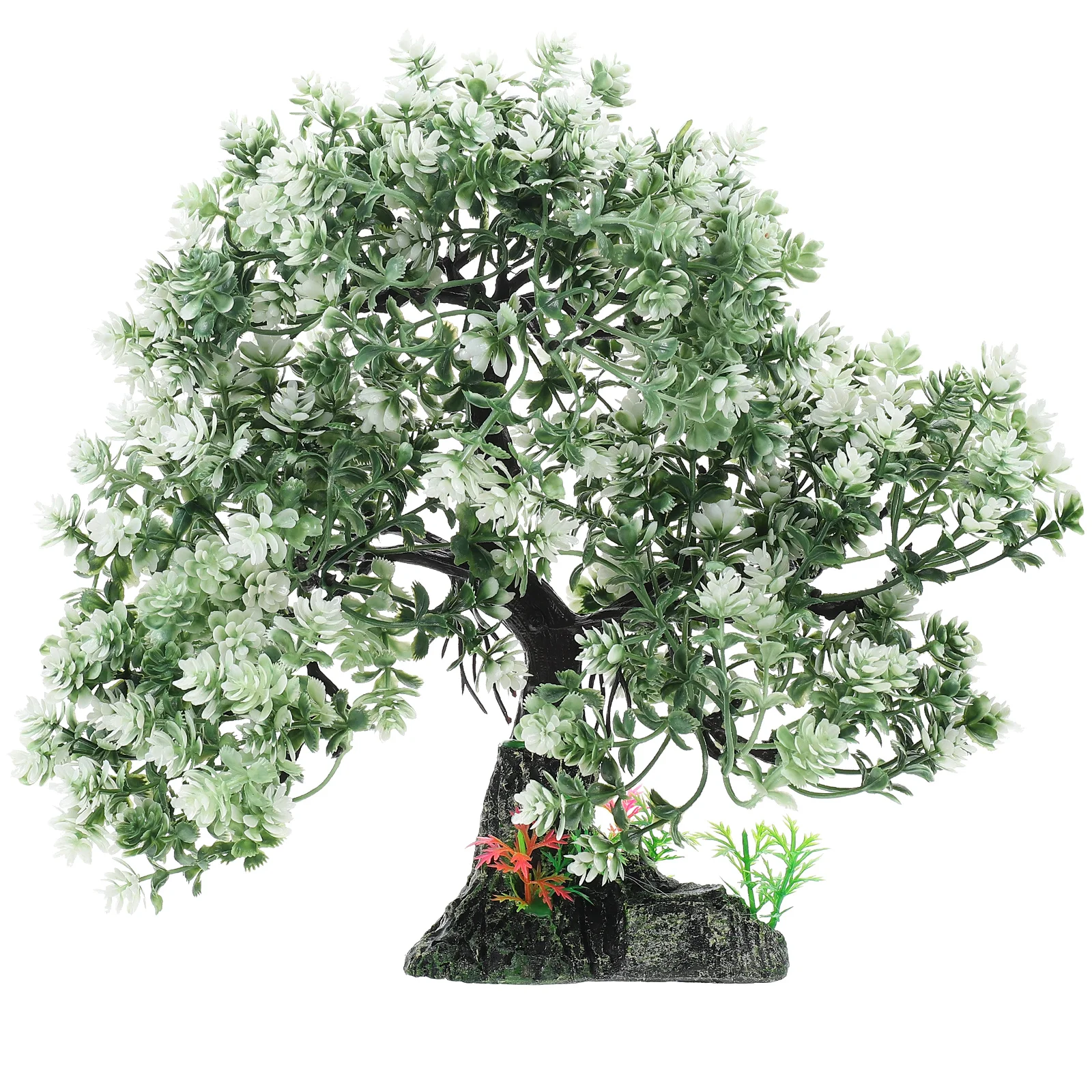 

Simulated Water Grass Rockery Artificial Log Plants Fish Tank Decor Aquarium Resin Tree Lifelike Safe Non Polluting Home Pet