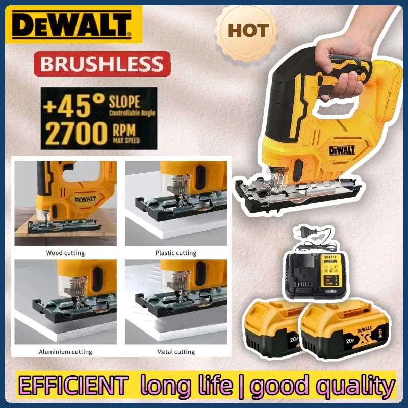 منشار منحني بدون فرش من ديوالت 2700 دورة في الدقيقة 20 فولت منشار كهربائي لاسلكي محمول متعدد الوظائف قابل للتعديل أداة كهربائية لأعمال النجارة #1