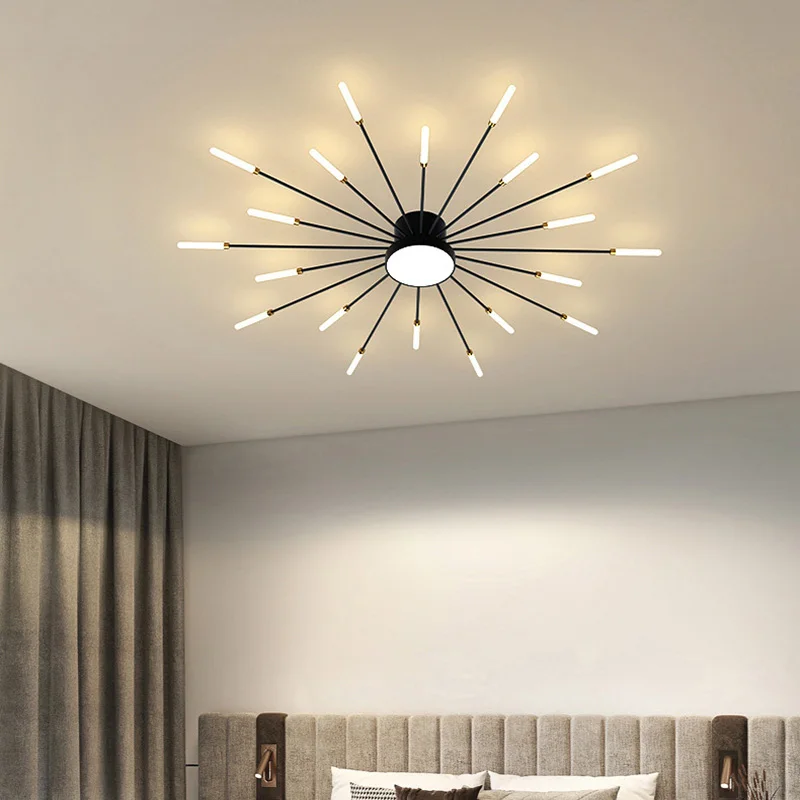 Nordic style LED living room ceiling lamp bedroom ceiling chandelier study ceiling chandelier dining room starry sky interior