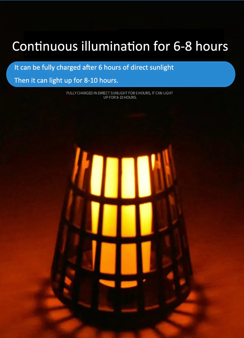 Solar Handheld Flame Lamp Outdoor Realistic Dancing Flame Effect Waterproof Solar Powered Garden Lights ,Automatic Turns On
