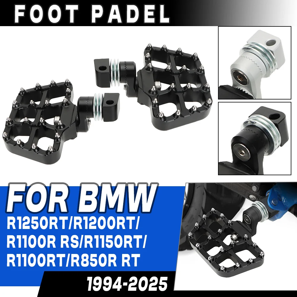 Motorcycle CNC Foot Pegs Rests Pedals For BMW R1250RT R1200RT R1100R RS RT R1150RT R850RT R Rear Passenger Footboards Footrests