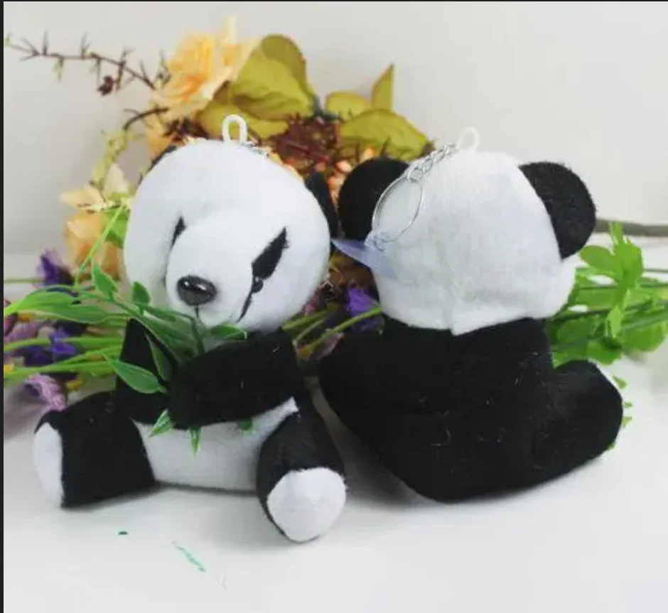 

80pcs Mini Chinese Panda Plush Toy Stuffed Animal Gift Sucktion Cup Pendant