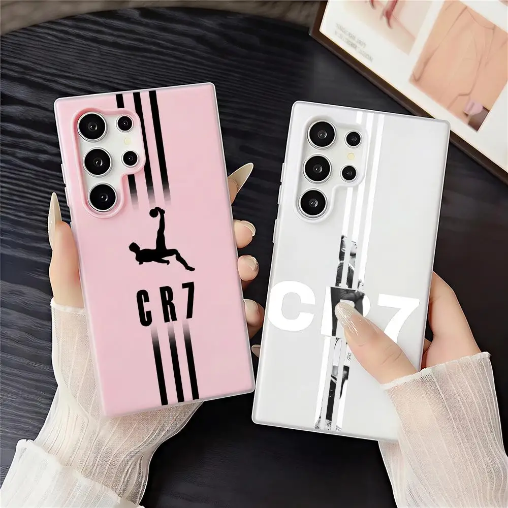 Football Star Number7S Phone Case 2-in-1 Detachable Clear Case with Card & Photo Slot for Samsung S22-S26