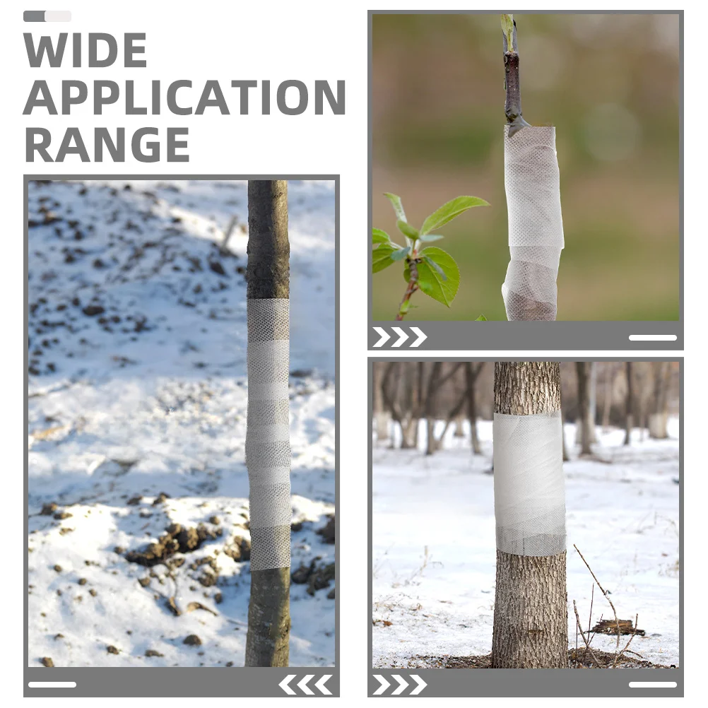 Winter Tree Trunk Protector Wrap Non-Woven Fabric Cover for Bark Protection Frost Resistance Easy Fit for Various Tree Sizes and
