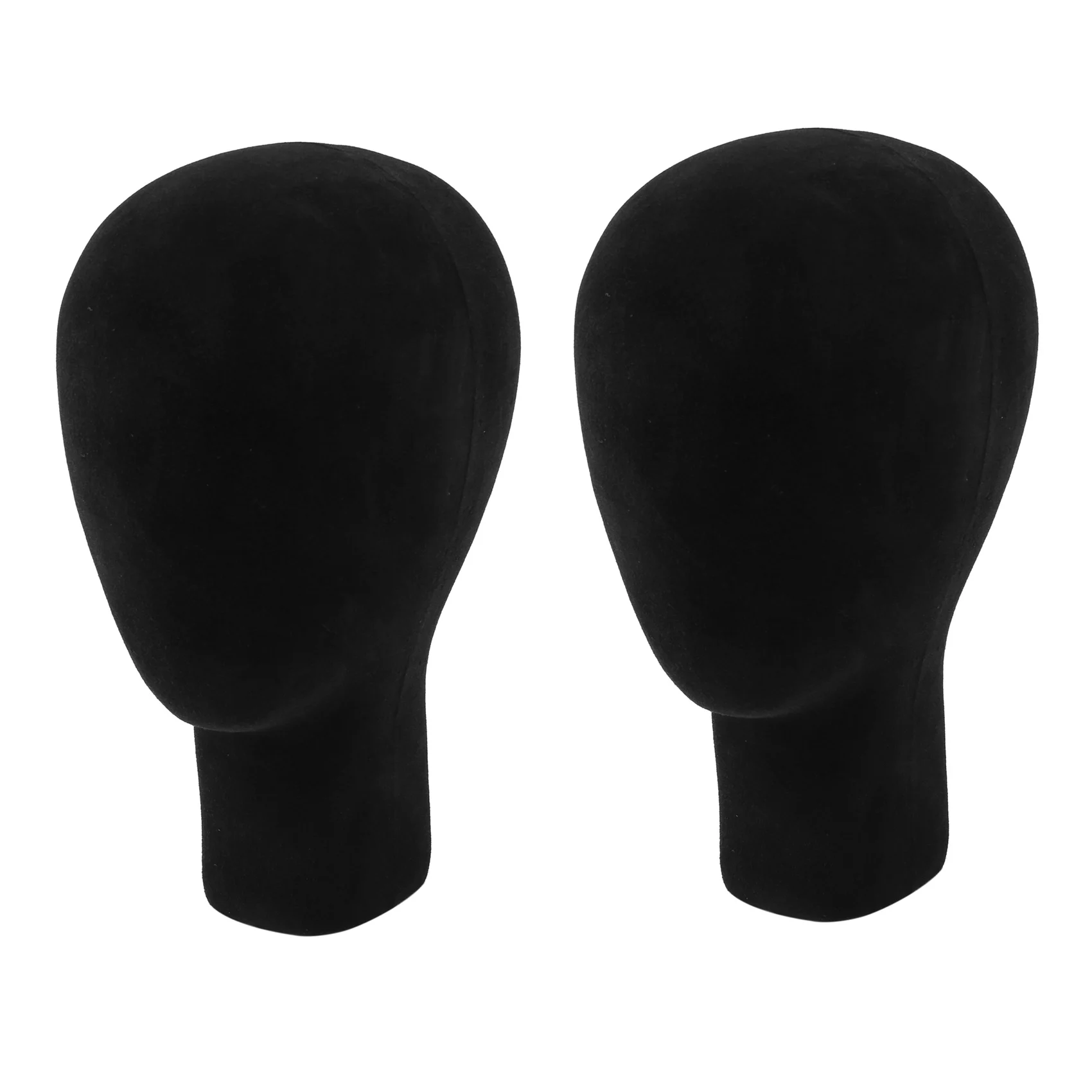 WIND FLYING 2X โฟมโพลีสไตรีน Mannequin Face รุ่นหัวผู้ถือวิกผมแว่นตาแว่นตาพร้อมฐานยึด-สีดํา,35 ซม.