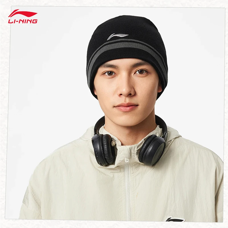 

LI-NING Sports life Series Вязаные шапки унисекс Удобные мягкие, приятные для кожи теплые шапки 56-60 см AMZV045