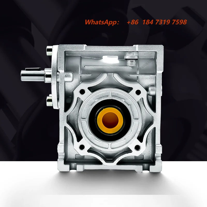 High-Quality NRV030 Input Hole 9mm Output Hole 14mm Reducing Motor Worm Gear Reducer with Co-Directional Input for Small Motors