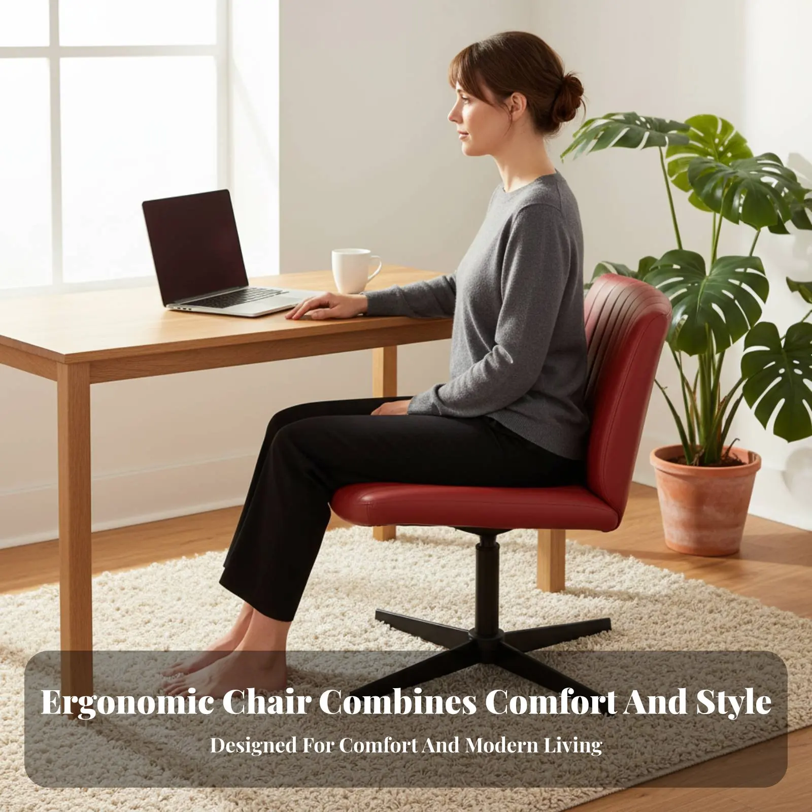 Cross-leg office chair
