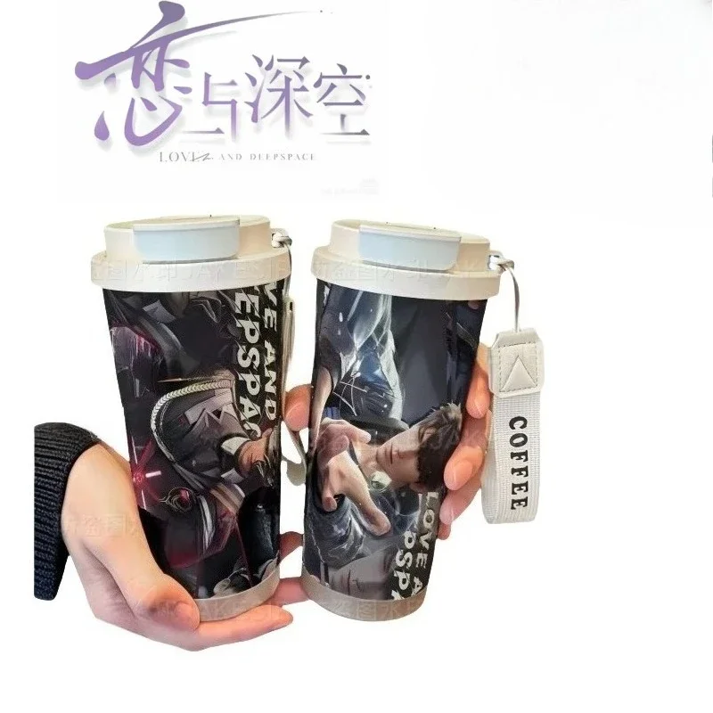 

Love and Deepspace Sylus Caleb Anime Cartoon Cute Water Cup Home Office High Value Large Capacity Stainless Steel Coffee Cup