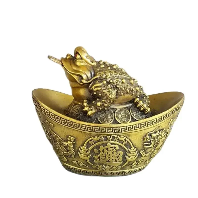 Wholesale brass savings, toad ingots, home decor, living room ornaments, brass gold toad ingots, decoration