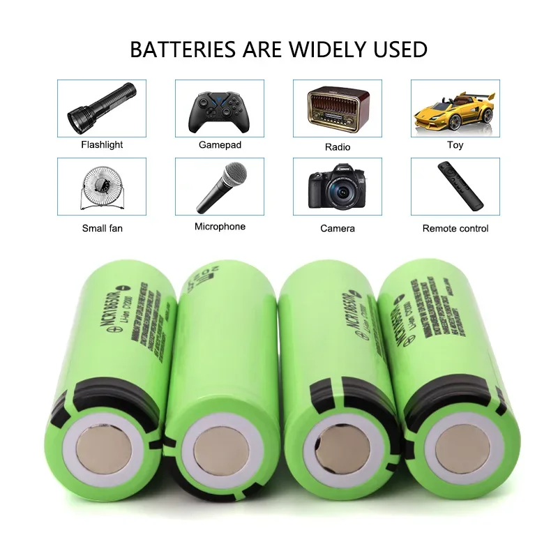 18650 Battery NCR18650R 3.7 v 2000 mAh 18650 lithium rechargeable batteries for flashlight battery