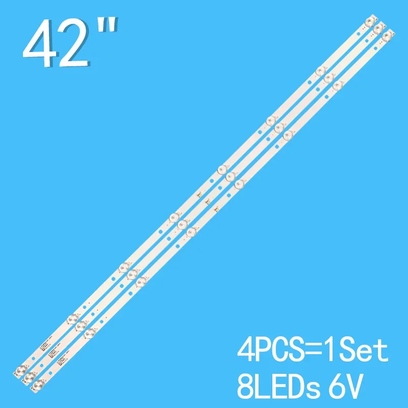 

3pcs/set LED strips for JS-JP42DM082ED.007L(00813) R72-42D04-010 STARWIND SW-LED42BB200 807MM