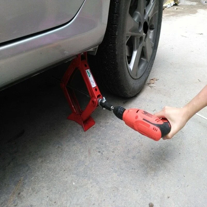 Scissor Jack Adapter for 1/2-Inch-Drive Impact Wrench or 13/16 Inch Lug-Wrench Power Drills Drill D7YA