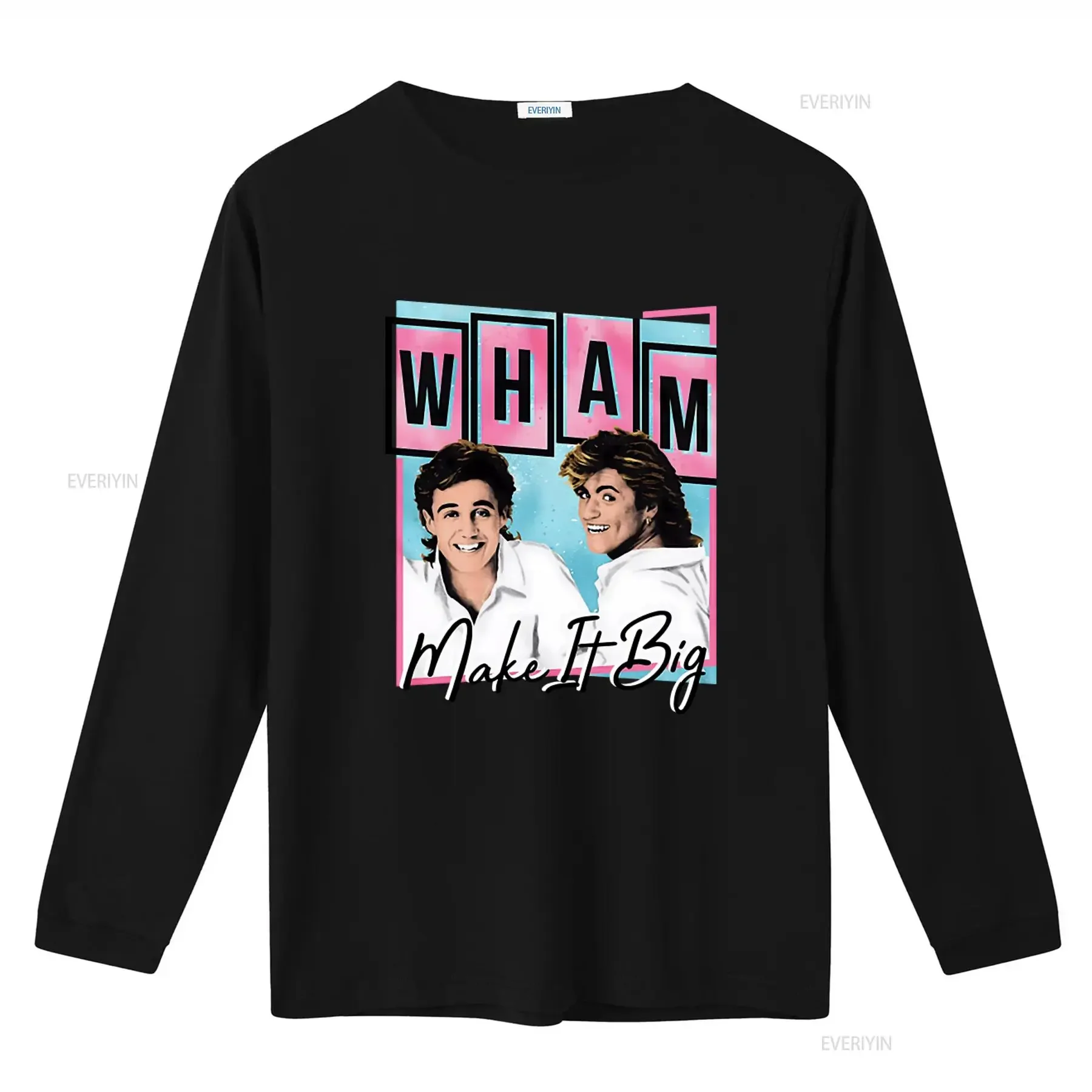Wham Make It Big Retro Music Band Pastel T Shirt for Fans vintage Washed Top For Everyday Wear homme Versatile Unisex Stylish