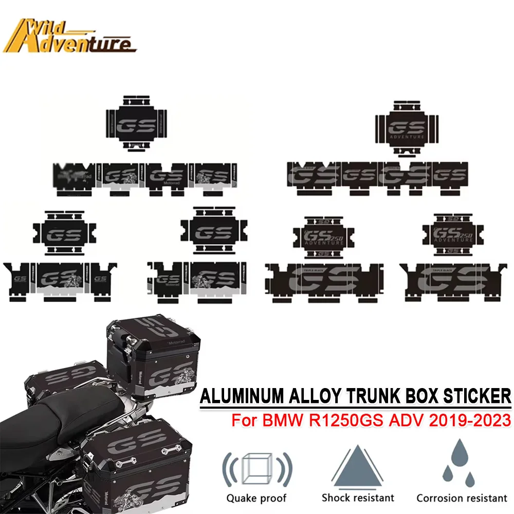 

Для BMW R1250GS Adventure наклейки на багаж R1250 GS R1250 ADV 2019-2023 мотоциклетная алюминиевая коробка наклейка кофры верхний чехол наклейки
