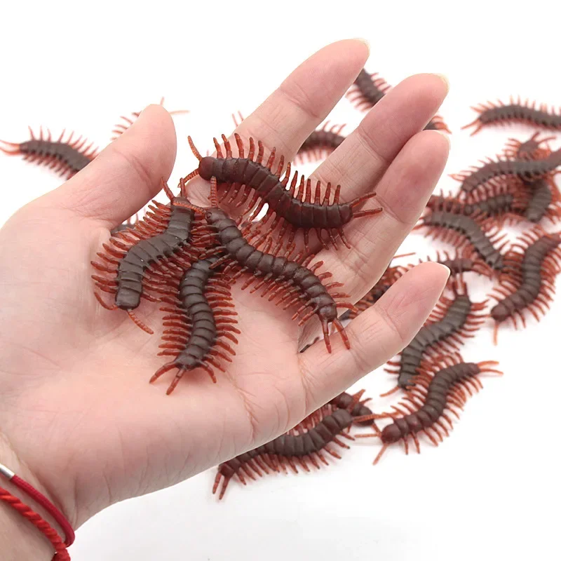 10Pcs Artificial Cockroach Realistic Fake Roach Insects Novelty Trick Props Kids Toy Gags Practical Jokes Toys Centipede